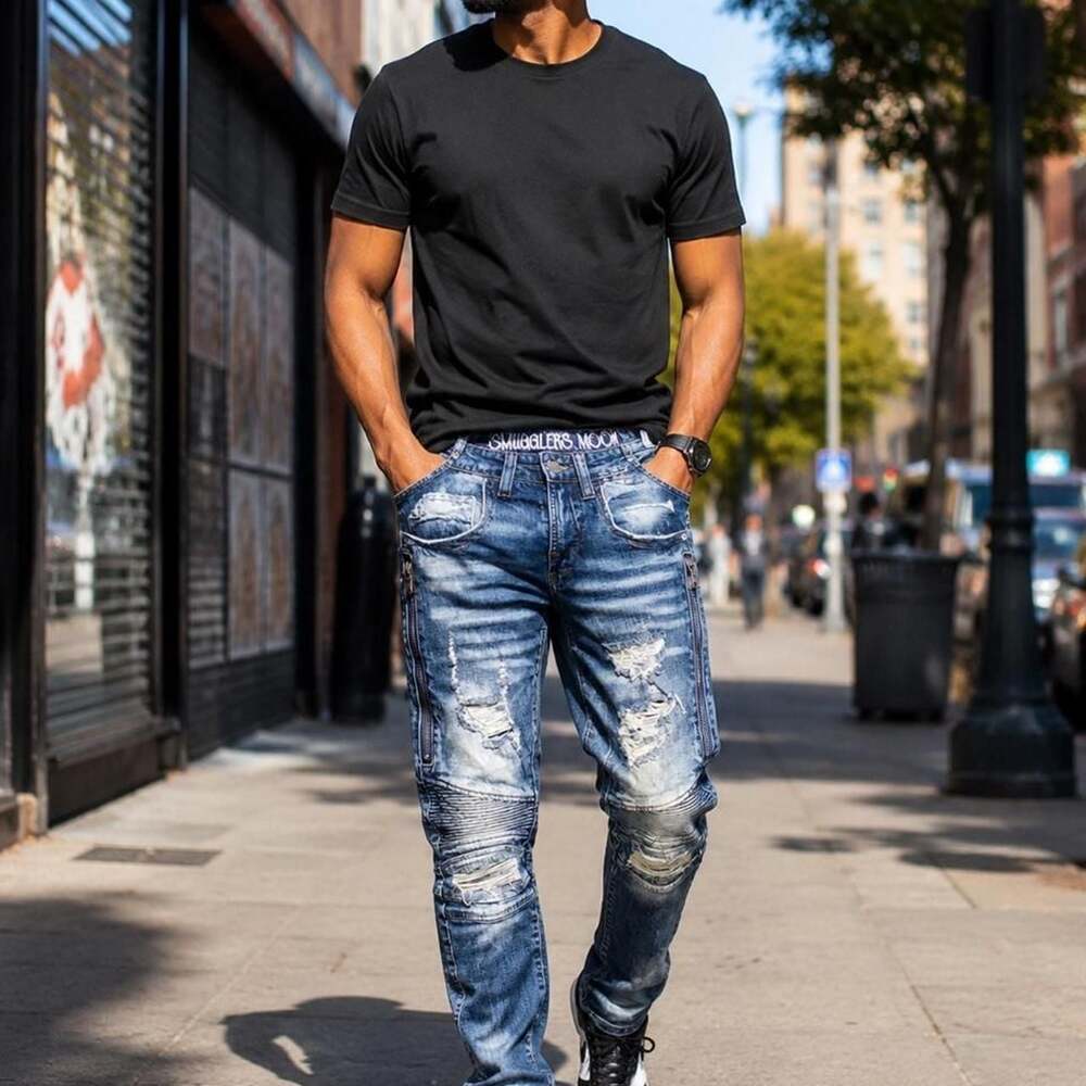 Smuggler's Moon Rockstar Original Biker Moto Jeans Size 29